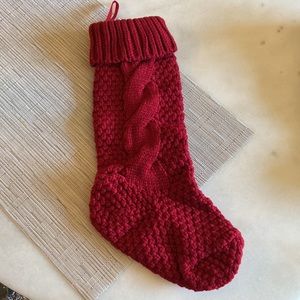 Red knitted stocking